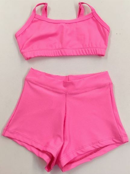 PRIDANCE TOP+PANTALONCINO ROSA FLUO